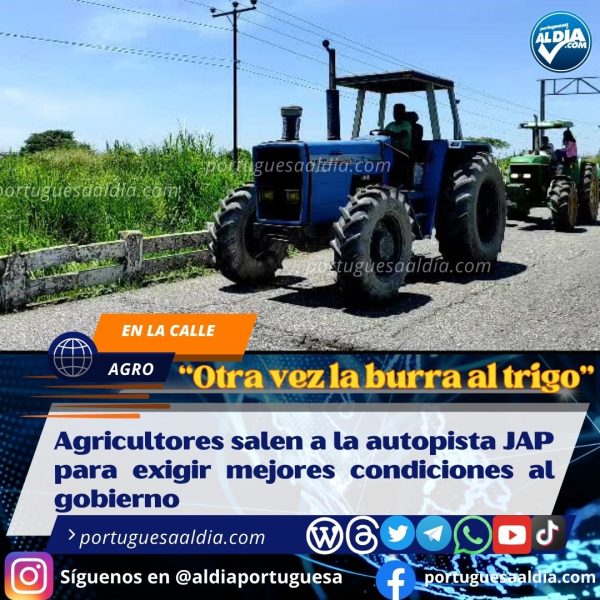 Protesta de agricultores en La Flecha