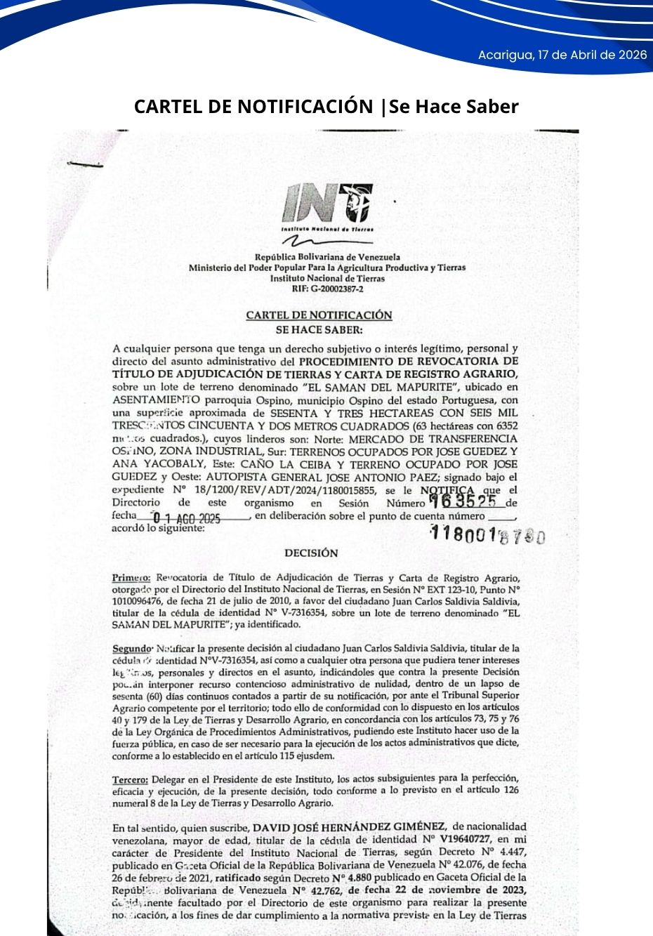 EMPRESA ASOCIATIVA AGROGELPA C.A.,