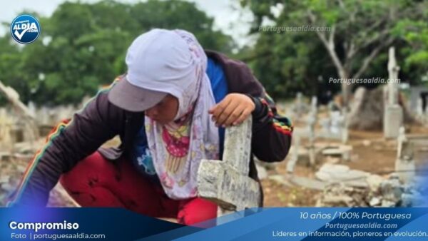 Cuadrillas de la Alcaldía del municipio Páez realizando labores de desmalezamiento y limpieza en las parcelas del Cementerio Municipal de Acarigua (Cementerio Viejo).