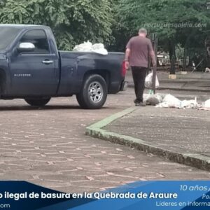 Denuncian vertido ilegal de basura en la Quebrada de Araure