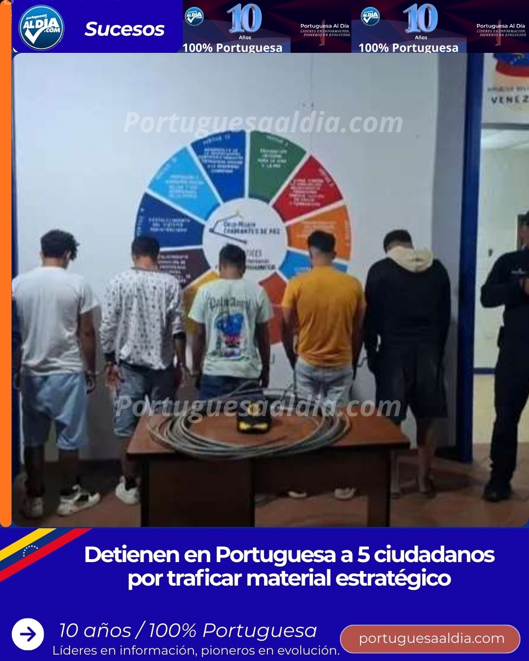 Detienen en Portuguesa a 5 ciudadanos por traficar material estratégico