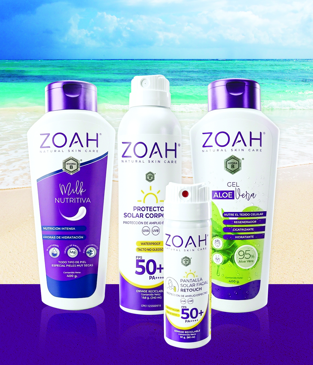 Nuevos protectores solares en aerosol ZOAH para combatir el sol