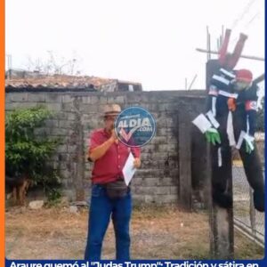 Araure quemó al "Judas Trump": Tradición y sátira en el Domingo de Resurrección