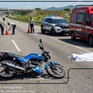 Muere trabajador tras caer de moto que conducía