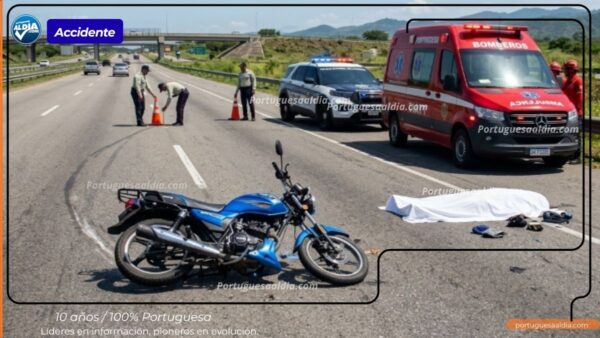 Muere trabajador tras caer de moto que conducía