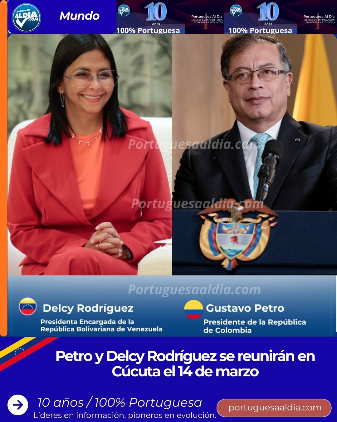 Petro y Delcy Rodríguez se reunirán en Cúcuta el 14 de marzo