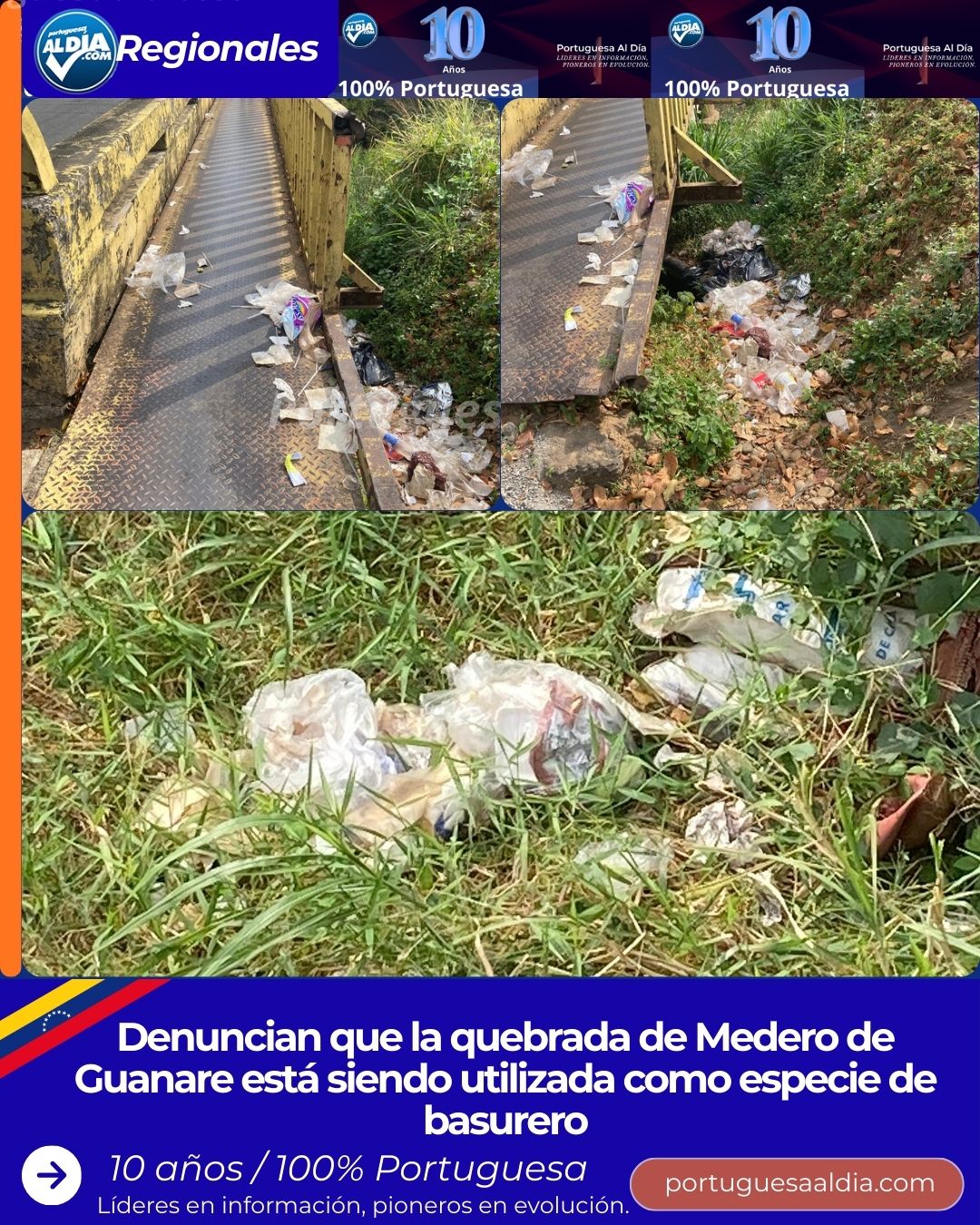 Denuncian que la quebrada de Medero de Guanare está siendo utilizada como especie de basurero