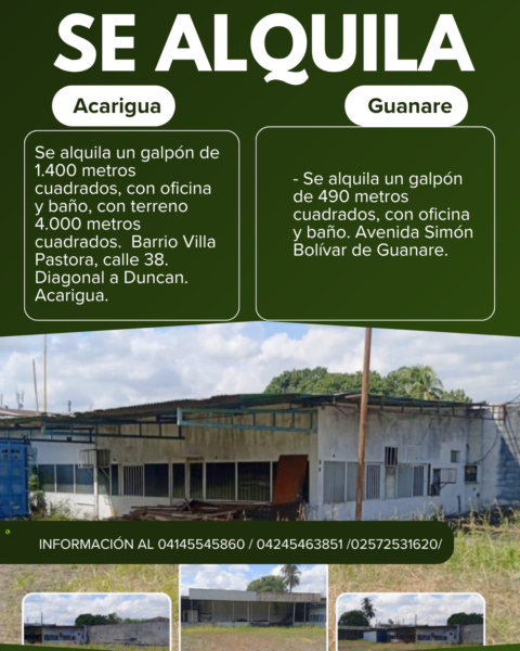 Anuncio de local comercial en alquiler en Portuguesa