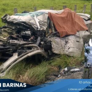 En Bum Bum, estado Barinas: Cinco muertos y dos heridos graves deja colisión de auto y camión en la T05
