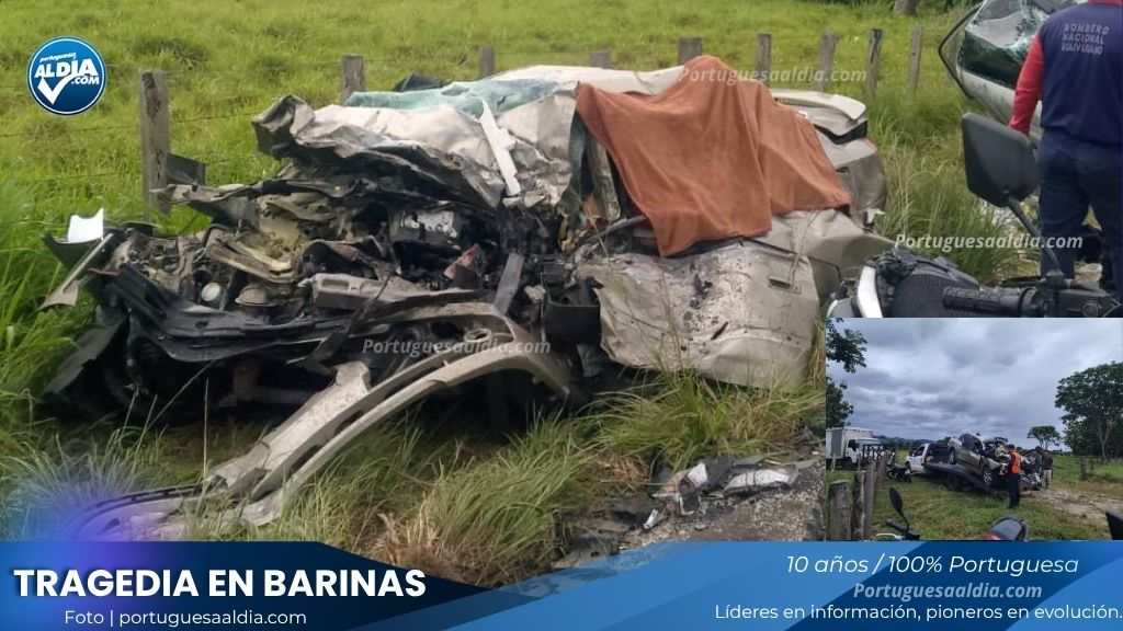 En Bum Bum, estado Barinas: Cinco muertos y dos heridos graves deja colisión de auto y camión en la T05