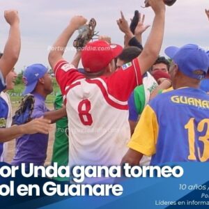 Campeonato Invitacional de softbol categoría libre premiación del equipo del barrio Monseñor Unda en el estadio de Eleoccidente en Guanare