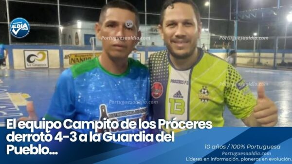 Campeonato Invitacional de fútbol sala partido del equipo Campito de los Próceres en la cancha de Comunidad Nueva en Guanare