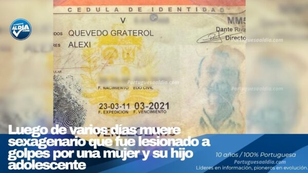 Alexi Quevedo Graterol cédula de identidad del docente jubilado fallecido tras suceso en Biscucuy Portuguesa
