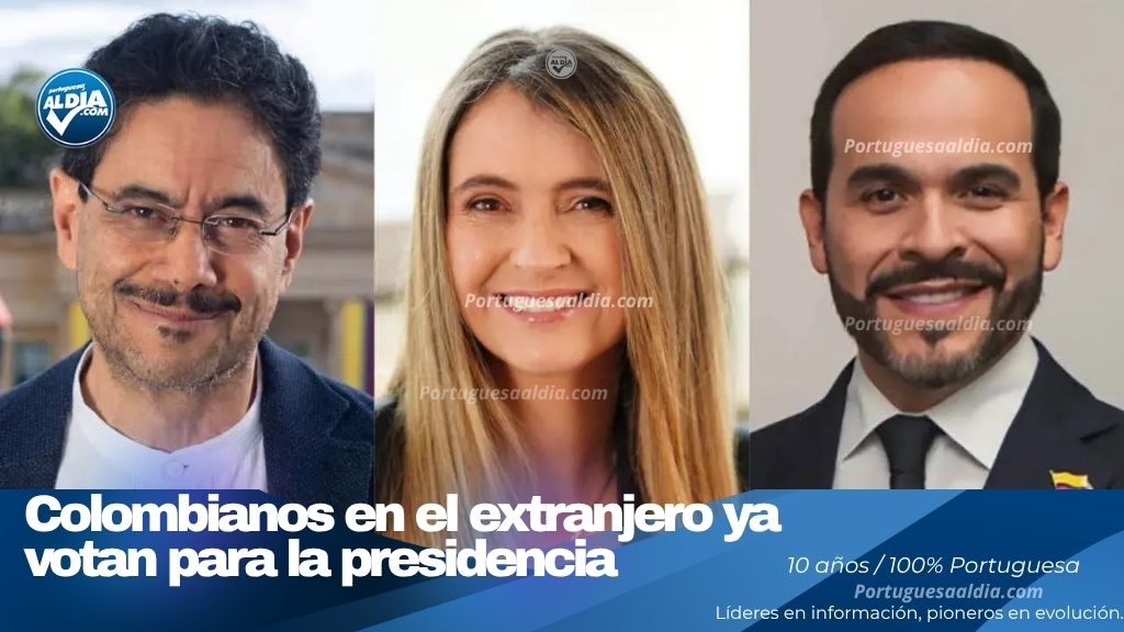 Ciudadanos ejercen su derecho al voto en el exterior durante las elecciones presidenciales de Colombia en las sedes consulares.