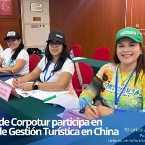Presidenta de Corpotur, Belitza Heredia, expone las potencialidades de Portuguesa en seminario internacional de turismo en China.