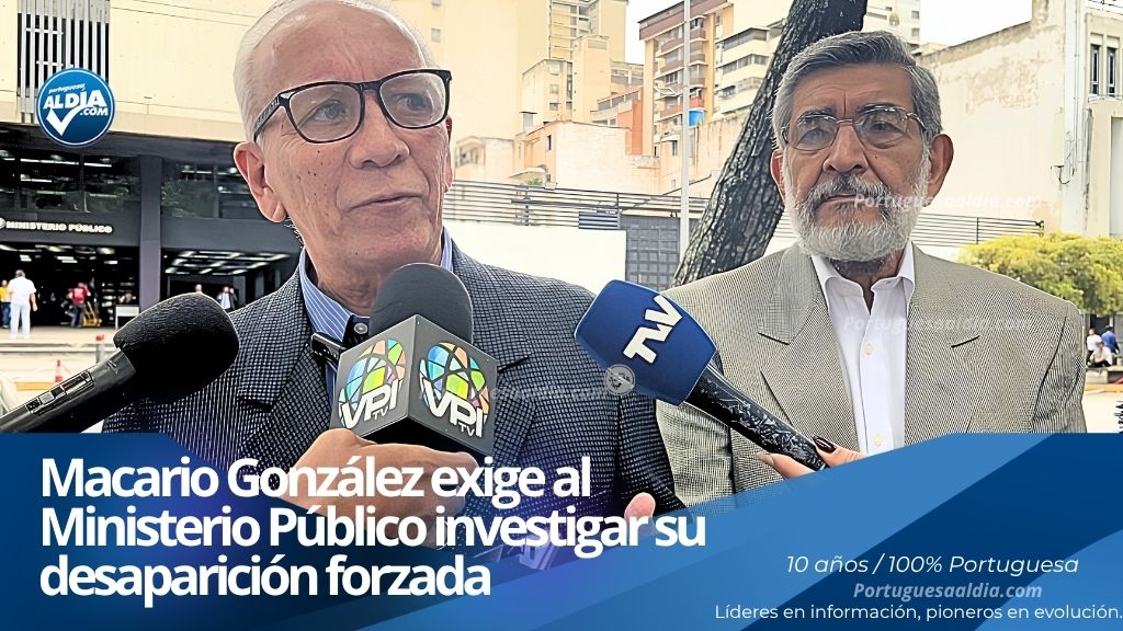 El exalcalde y dirigente político Macario González ofreciendo declaraciones institucionales ante los medios de comunicación.