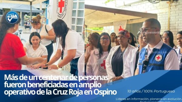 Personal médico de la Cruz Roja Venezolana realizando atención médica preventiva en una jornada de salud comunitaria.