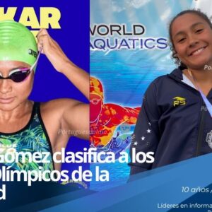 La atleta Johana Gómez durante sus entrenamientos de natación estilo espalda en el estado Portuguesa.