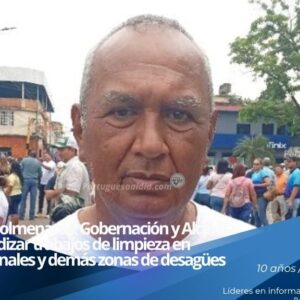 Julio Manuel Colmenares solicita mantenimiento de alcantarillas y desagües ante la temporada de lluvias en Portuguesa.