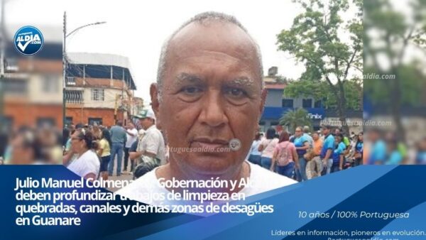 Julio Manuel Colmenares solicita mantenimiento de alcantarillas y desagües ante la temporada de lluvias en Portuguesa.