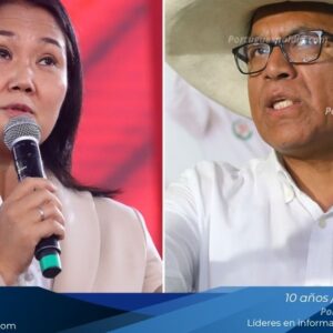 Fujimori lidera el balotaje en Perú, según resultados preliminares oficiales