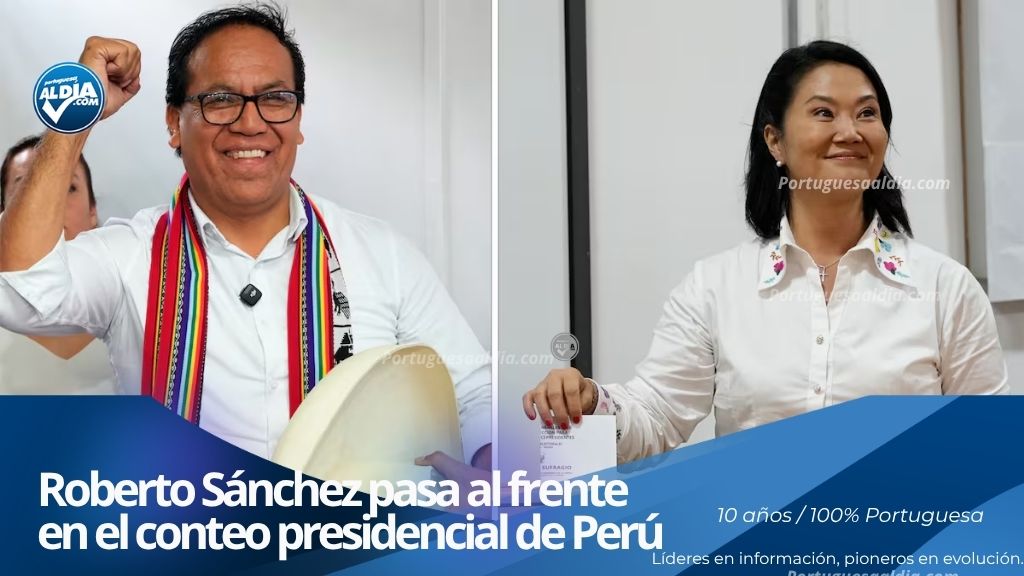 Conteo oficial de la ONPE sobre los resultados de la segunda vuelta de las elecciones presidenciales de Perú.