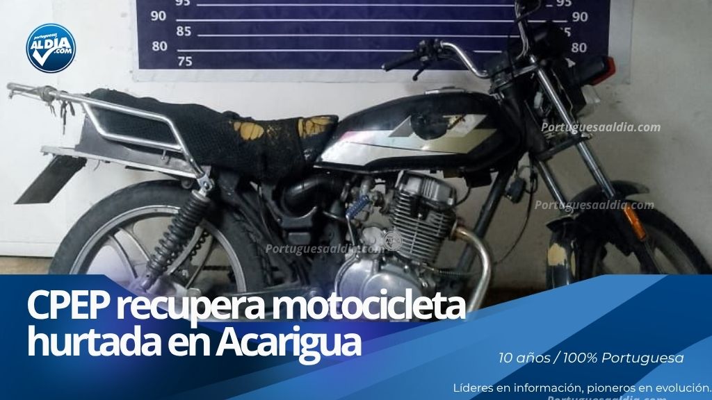 Funcionarios de la Policía del estado Portuguesa durante el resguardo de vehículos recuperados en la comandancia.