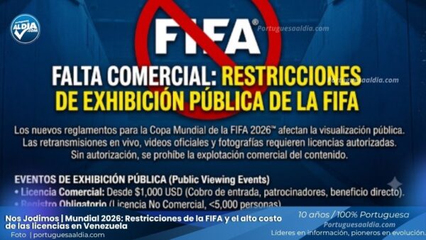 Captura de pantalla de las normativas de la FIFA que prohíben la retransmisión de imágenes en vivo y distribución de videos oficiales del Mundial 2026 sin autorización.