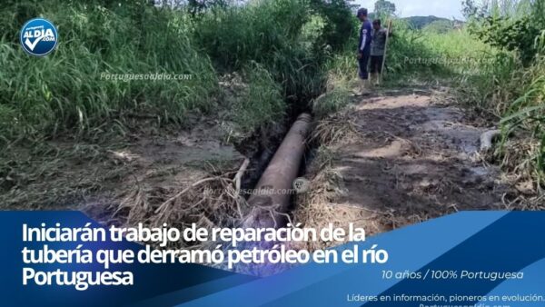 Cuadrillas técnicas de Pdvsa e ingenieros inspeccionando tuberías de un oleoducto durante labores de reparación ambiental.
