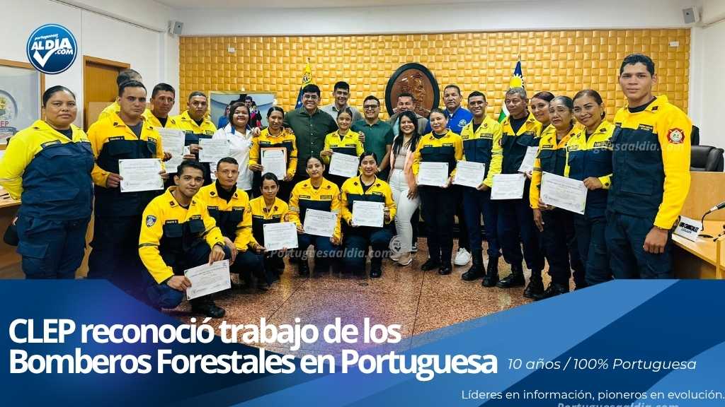 Legisladores del estado Portuguesa entregan reconocimientos a funcionarios de Bomberos Forestales.
