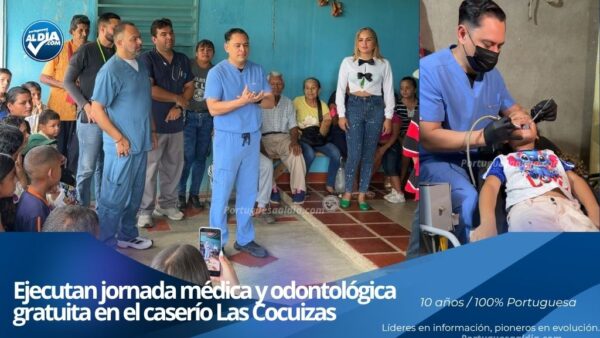 Profesionales de la salud atendiendo a pacientes en la jornada odontológica de Guanare.