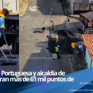 Cuadrillas del Plan Cero Huecos aplicando toneladas de asfalto en avenidas de Acarigua.