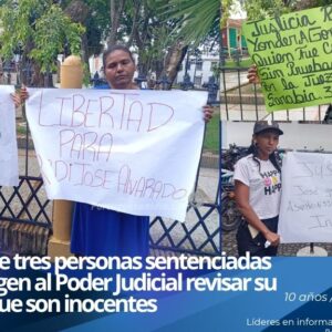 Protesta y exigencia de revisión de causas frente al Palacio de Justicia de Guanare.