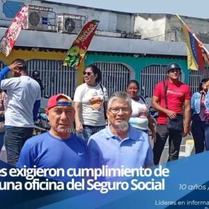 Dirigente sindical Ángel Galíndez en protesta laboral en Portuguesa