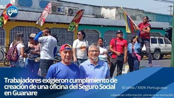 Dirigente sindical Ángel Galíndez en protesta laboral en Portuguesa