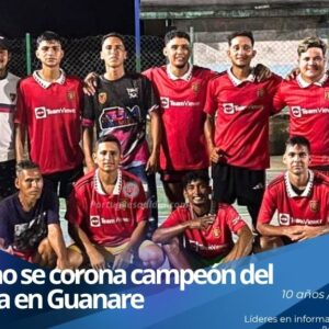Torneo de fútbol sala en la cancha techada del barrio Santa María en Guanare.