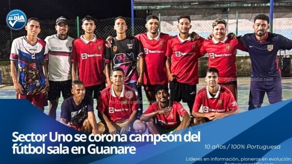 Torneo de fútbol sala en la cancha techada del barrio Santa María en Guanare.