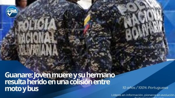 Comisiones de la PNB investigan accidente de tránsito entre moto y autobús en Guanare.