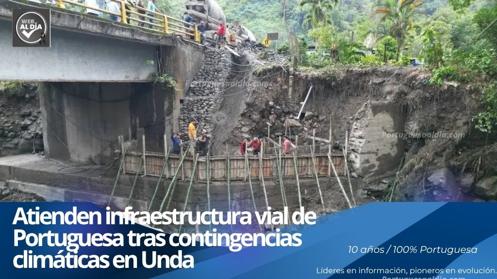Maquinaria pesada repara infraestructura vial de Portuguesa en el municipio Unda tras fuertes lluvias.