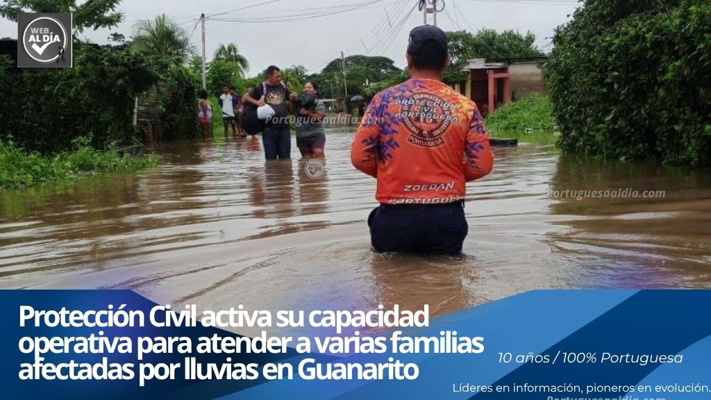 Comisiones de Protección Civil realizando inspecciones técnicas y atención social en las viviendas anegadas por desbordamiento de caños en Guanarito.