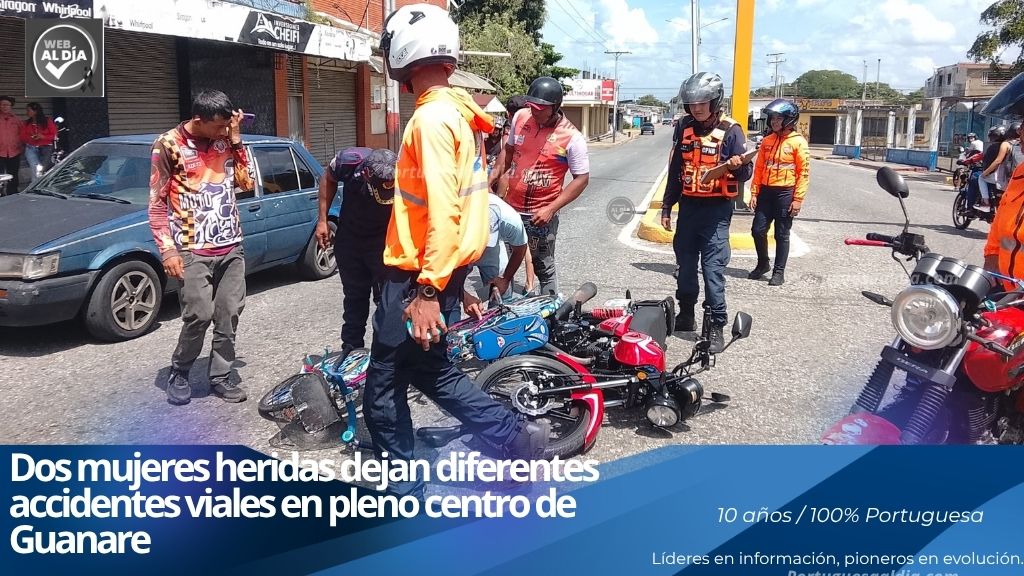 Funcionarios de la División de Investigaciones de Accidentes de Tránsito Terrestre de la CPNB atendiendo un suceso vial en Guanare.