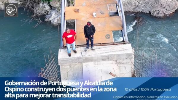 El alcalde Yongeiby Yépez informó sobre la edificación de dos nuevos puentes en la zona alta de Ospino para el beneficio de los caficultores.