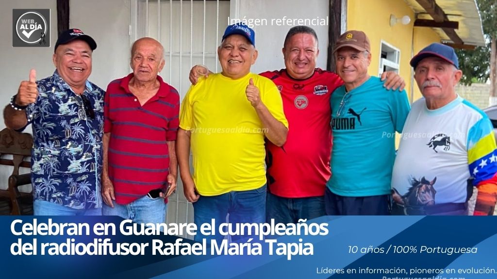 Celebración familiar y gremial del cumpleaños del radiodifusor Rafael María Tapia en el estado Portuguesa.
