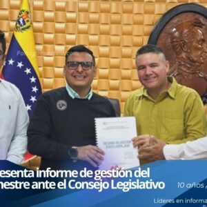 Sesión ordinaria del Consejo Legislativo del Estado Portuguesa con la participación de los diputados regionales.