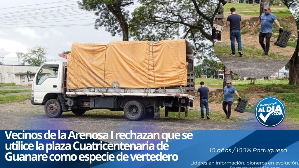 Acumulación de basura y desechos sólidos en los alrededores de la plaza Cuatricentenaria de Guanare.