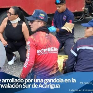 Funcionarios de la DIATT-CPNB investigan accidente de tránsito en avenida Circunvalación Sur de Acarigua.