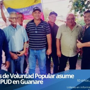Dirigente político Javier Linares durante la rueda de prensa de la Plataforma Unitaria Democrática en Guanare.