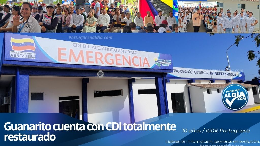 Gobernador Primitivo Cedeño y el alcalde Francar Martínez recorriendo el CDI restaurado de Guanarito.