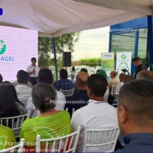 Representantes de Asinagri y Asoportuguesa durante la inauguración de la planta de reciclaje de agroquímicos.
