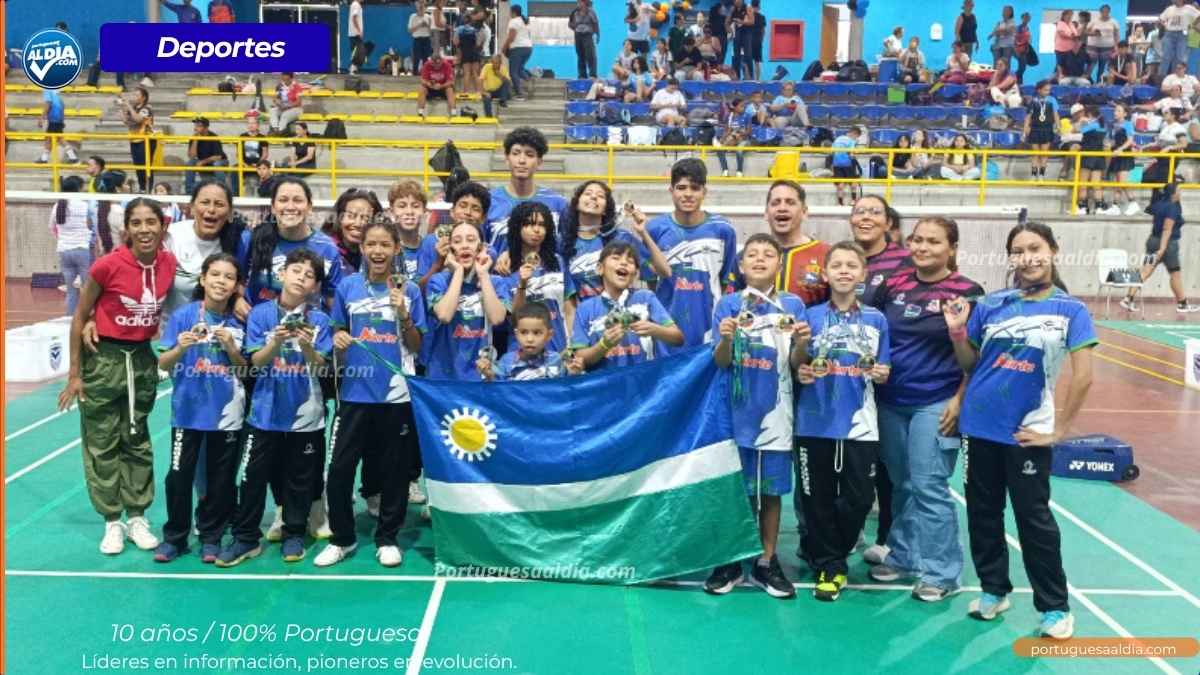 Selección de Bádminton del estado Portuguesa triunfadora en el Circuito Nacional Cojedes 2026.